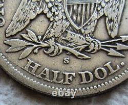 1865-S Seated Liberty Half Dollar Rare Key Civil War Date Sharp XF Bold Liberty