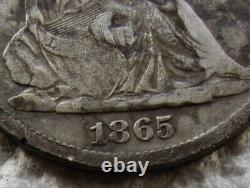 1865-S Seated Liberty Half Dollar Rare Key Civil War Date VF Detail Corroded