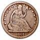1865-s Seated Liberty Half Dollar Very Fine Vf Coin #1002