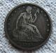 1865-s Seated Liberty Silver Half Dollar Rare Key Civil War Date S Mint Fine +