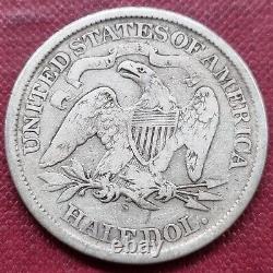 1866 S Seated Liberty Half Dollar 50c Better Grade VF #62117