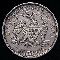 1866-S Seated Liberty Silver Half Dollar CHOICE XF+/AU E373 STNCE