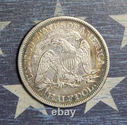 1866 Seated Liberty Silver Half Dollar Collector Coin Free Shipping