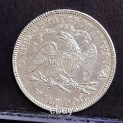 1867 Liberty Seated Half Dollar Ch AU Details (#37980)