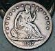 1867 S Seated Liberty Half Dollar 50c Post Civil War Good Silver Us Coin Cc8718