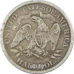1867 S Seated Liberty Half Dollar VG/F Very Good / Fine 90% Silver 50c Type Coin