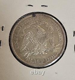 1867-S Seated Liberty Silver Half Dollar VF+ CLEANED C600