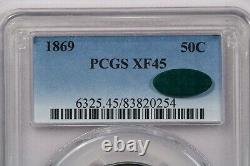 1869-P 1869 Seated Liberty Half Dollar PCGS XF45 CAC