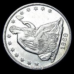 1869 Seated Liberty Half Dollar Silver - Nice Coin - #UU705