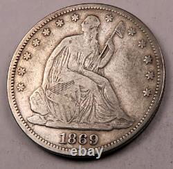 1869 Seated Liberty Half Dollar Very Fine/Extra Fine (VF/XF) (H3113)
