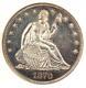 1870 Proof Seated Liberty Half Dollar 50c Anacs Pr60 Detail (pf60) Rare Coin