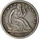 1870-s Us Seated Liberty Silver Half Dollar 50c Vf