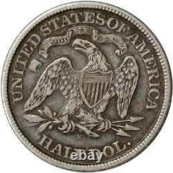 1870-S US Seated Liberty Silver Half Dollar 50C VF