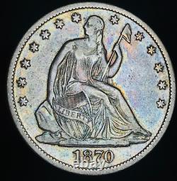 1870 Seated Liberty Half Dollar 50C High Grade Choice 90% Silver US Coin CC21070