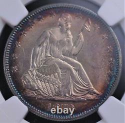 1870 Seated Liberty Half Ngc Ms 63 Gorgeous Silver Centers Beautifully Framed