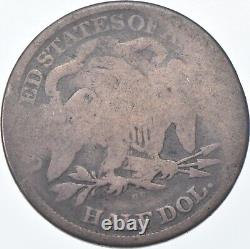 1870's-CC Seated Liberty Half Dollar Small CC Counter Stamped R. Ramsey 9583