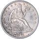 1871 Seated Liberty Half Dollar 90% Silver Au+ Slider See Pics N156