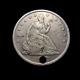 1872 S Liberty Seated Silver Half Dollar Xf Ef Details Holed Coin 50c