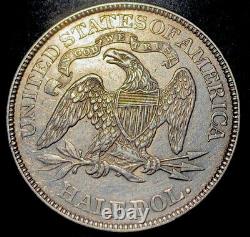 1872 Seated Liberty Silver Half Dollar 50c WB-101 & Semi Key Date AU-UNC Details