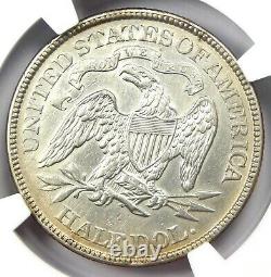 1873 Arrows Seated Liberty Half Dollar 50C Coin Certified NGC AU Details