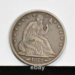 1873 Liberty Seated Half Dollar Ch VF (#41817)