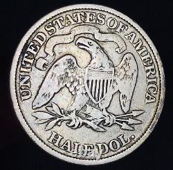 1873 Seated Liberty Half Dollar 50C ARROWS Ungraded 90% Silver US Coin CC17256