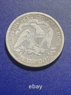 1873 Seated Liberty Half Dollar 50C Closed 3 Silver US Coin
