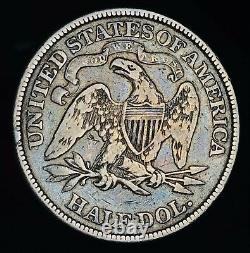 1873 Seated Liberty Half Dollar 50C NO Arrows Choice 90% Silver US Coin CC12440