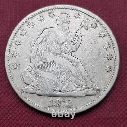 1873 Seated Liberty Half Dollar 50c Better Grade VF + No Arrows #48826