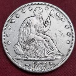 1873 Seated Liberty Half Dollar 50c High Grade AU UNC Details #58735