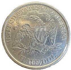 1873 Seated Liberty Half Dollar, Closed 3, XF/AU Details Tough Date LOW SURVIVAL