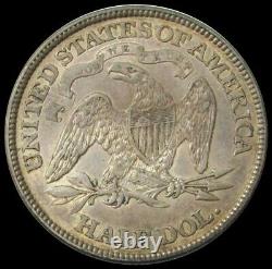 1873 Silver United States Seated Liberty Half Dollar Coin With Arrows Au