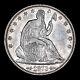 1873-p Seated Liberty Half Dollar? Au Almost Unc Details? 50c Arrows? Trusted
