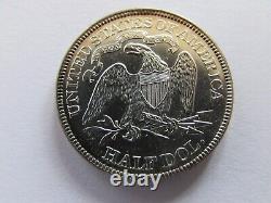 1874 ARROWS Seated Liberty Silver Half Dollar Philadelphia Mint 50 Cents Coin