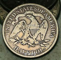 1874 S Seated Liberty Half Dollar 50C Arrows Ungraded 90% Silver US Coin CC12290