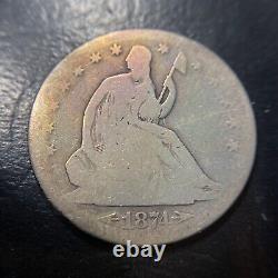1874 S with Arrows Liberty Seated Half Dollar VG Very Good Type Coin 50c