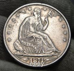1874 Seated Liberty Half Dollar