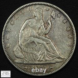 1874 with Arrows Seated Liberty Silver Half Dollar 50C