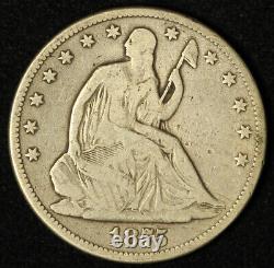 1875-CC 50c Seated Liberty Silver Half Dollar Carson City Free Shipping USA