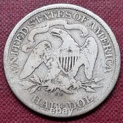 1875 CC Seated Liberty Half Dollar 50c Better Grade #60971