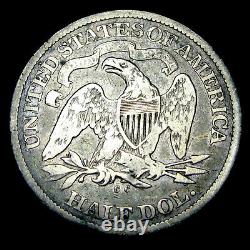 1875-CC Seated Liberty Half Dollar Silver. Nice Type Coin - #Y091