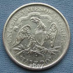 1875 S Seated Liberty Half Dollar (50C cleaned)