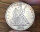 1875 Seated Liberty Half Dollar Choice Au Details Outstanding Patina Estate Find