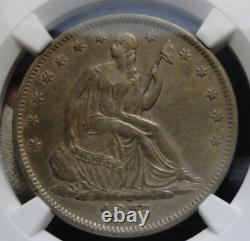 1875S Seated Liberty Half Dollar NGC AU Details Almost Uncirculated