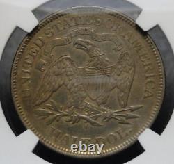 1875S Seated Liberty Half Dollar NGC AU Details Almost Uncirculated