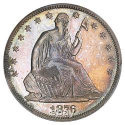 1876 50c PCGS PR 63 Beautiful Toning Liberty Seated Half Dollar