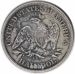 1876-CC Liberty Seated Silver Half Dollar EF Uncertified