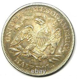 1876-CC Seated Liberty Half Dollar 50C XF / AU Detail Rare Carson City Coin