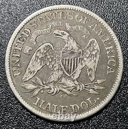 1876-CC Seated Liberty Half Dollar Carson City VF Very Fine