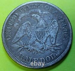 1876 CC Seated Liberty Half Dollar WB-102 (Med CC)